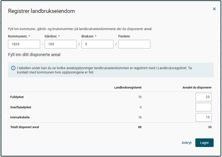 Skjermbilde 6 PT brukerveiledning Estil Registrer landbrukseiendom.png