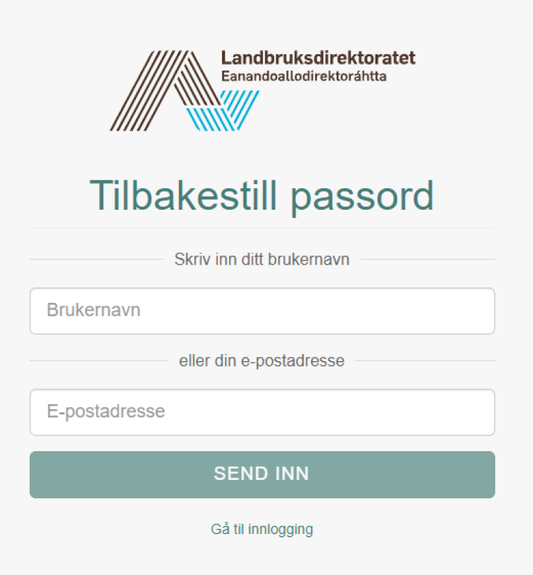 Tilbakestill passord