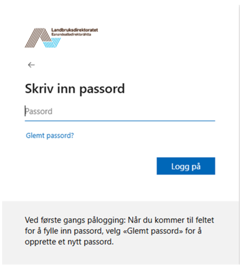 klikk glemt passord