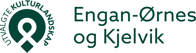 Bokmål logo for utvalgte kulturlandskap i Engan-Ørnes og Kjelvik